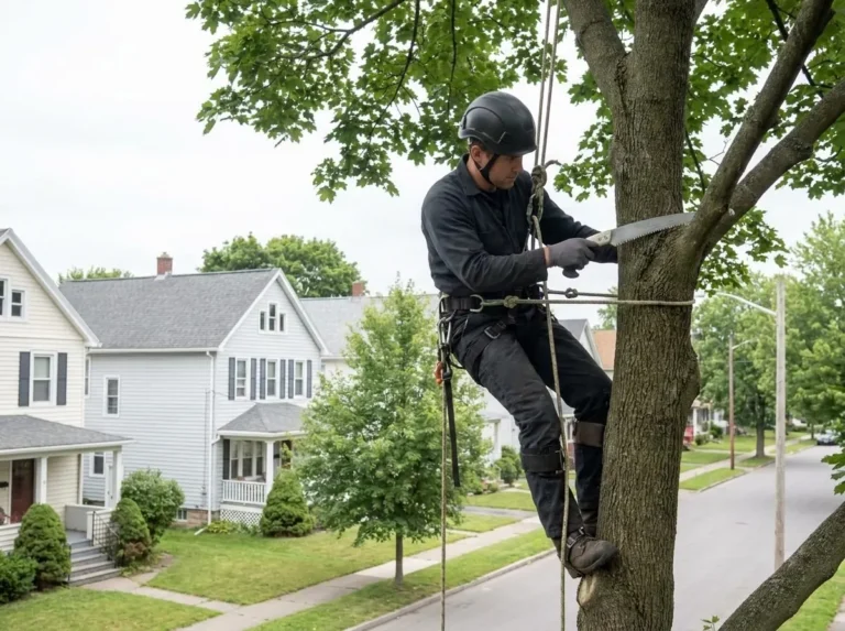 Pruning a street tree
