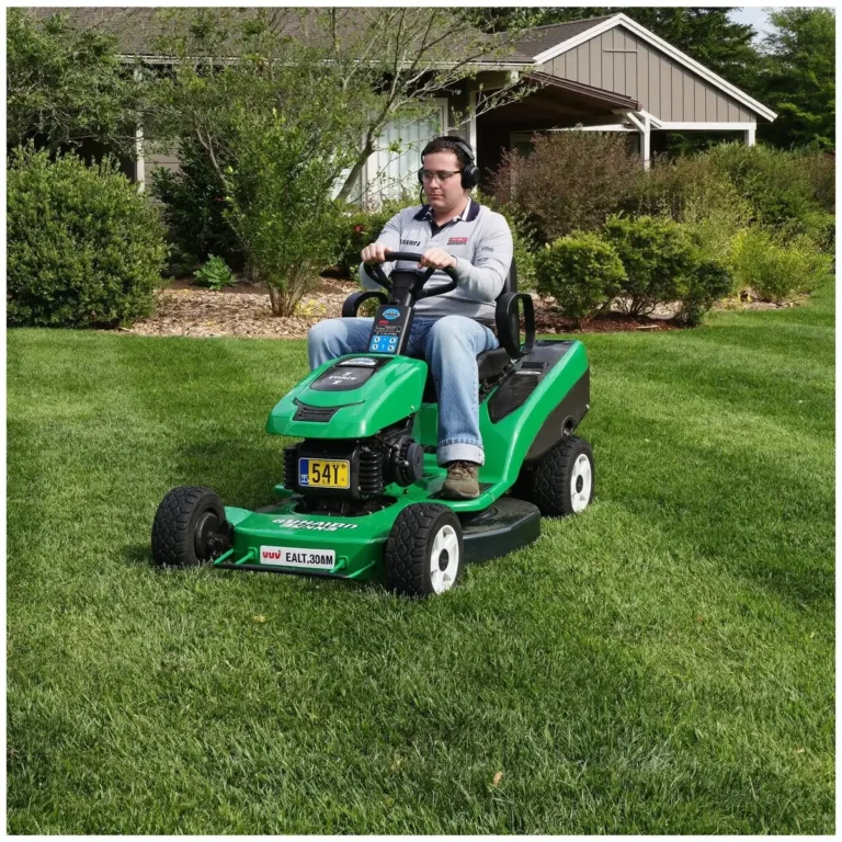 Riding mower on a larger property