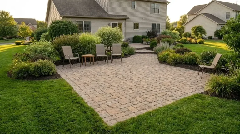 Finished paver patio