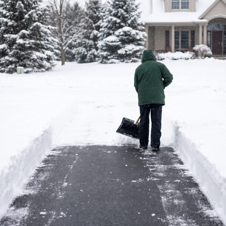 Clearing walkways by hand